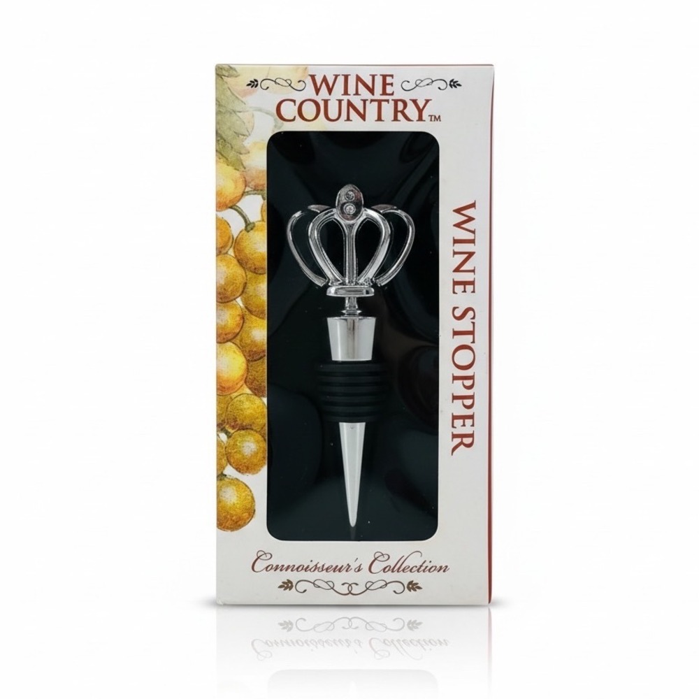 Vintage Wine Country Crown Wine Stopper Connoisseur Collection Barware Gift